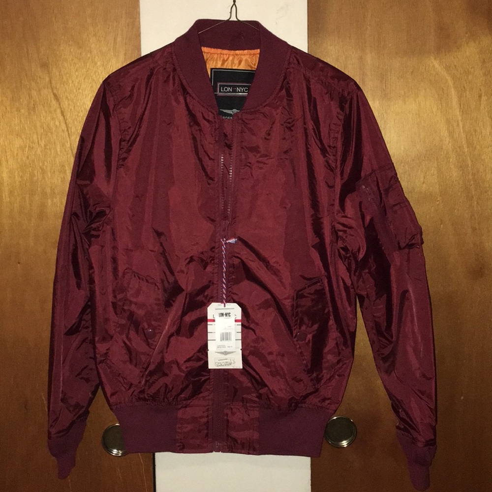 🍷 NWT LON - NYC Across the Pond Bomber Jacket
